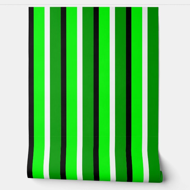 Muster für dunkle und hellgrüne Streifen Tapete (Abrollen)