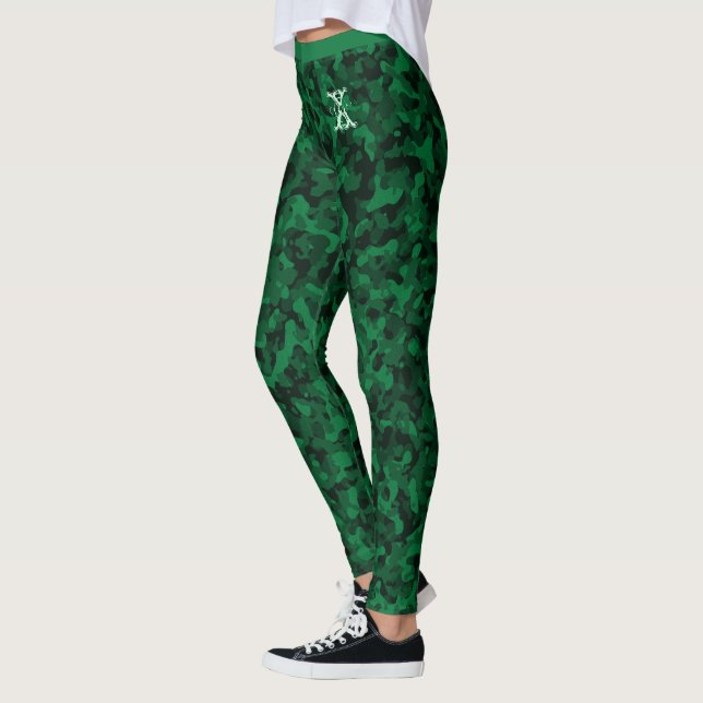 Muster für ein benutzerdefiniertes Monogramm mit g Leggings (Links)