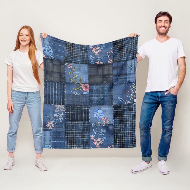 Muster für ein Muster für ein Muster | Boho Denim Fleecedecke (Beispiel)