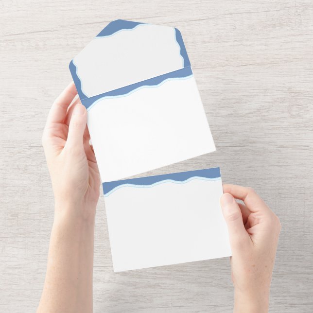 Muster für Einladungskarten an den Grenzen All In One Einladung (Abreißtisch)