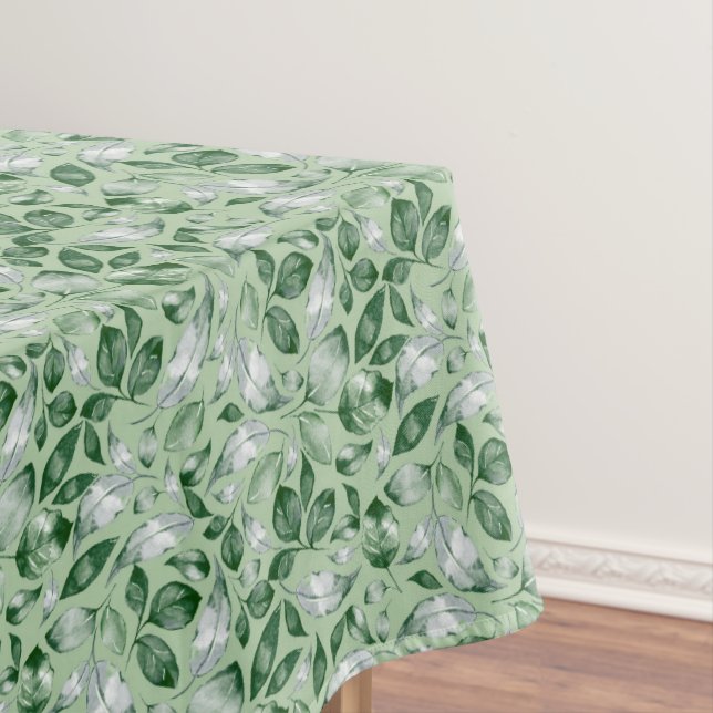 Muster für elegante grüne Blätter Tischdecke (Beispiel)