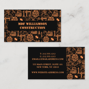 Muster für Entwickler eines Schwarzen Architekturk Visitenkarte