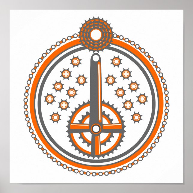 Muster für Fahrradteile Poster (Vorne)