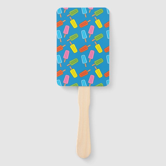 Muster für farbenfrohe Popsicles Fächer (Vorderseite)