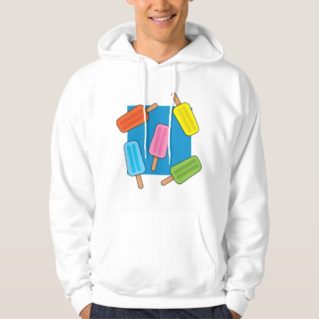 Muster für farbenfrohe Popsicles Hoodie (Vorderseite)