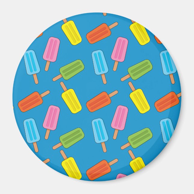 Muster für farbenfrohe Popsicles Magnet (Vorne)