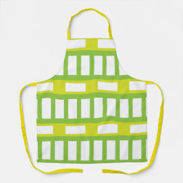 Muster für farbige Streifen in grün, weiß Schürze