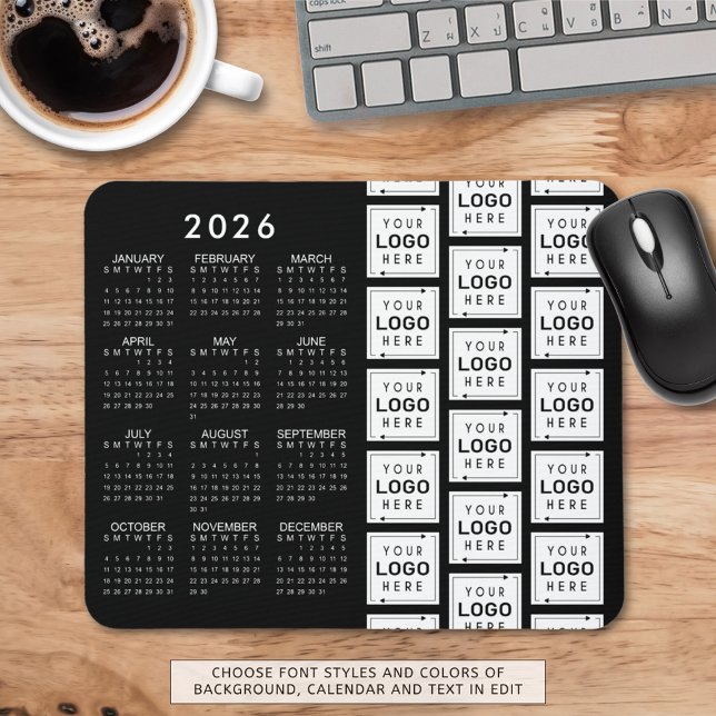 Muster für Firmenlogos 2026 Kalender mit benutzerd Mousepad (Von Creator hochgeladen)