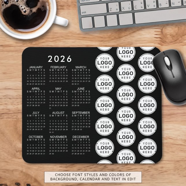 Muster für Firmenlogos 2026 Kalender mit benutzerd Mousepad (Von Creator hochgeladen)