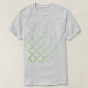 Muster für flache grüne Punkte und Ovale T-Shirt
