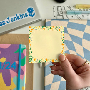 Muster für florale Dosen Postit Hinweise 7,6 x 7,6 Post-it Klebezettel