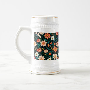 Muster für florale exotische Blume-24190 Bierglas