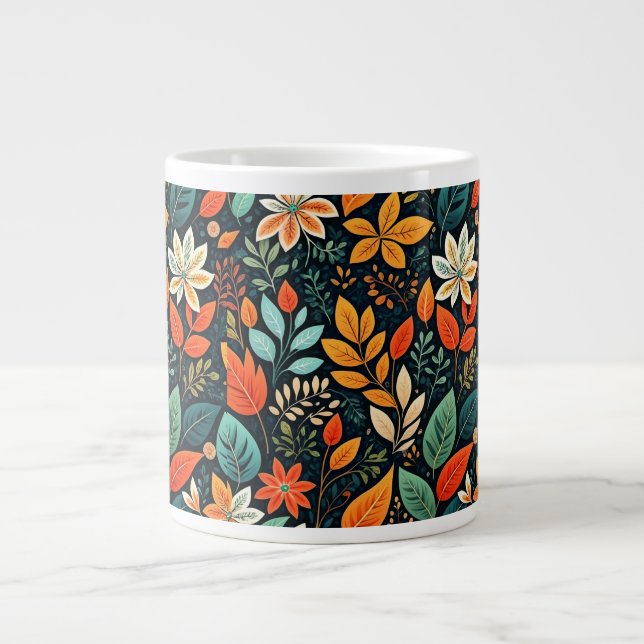 Muster für florale exotische Blume-24193 Jumbo-Tasse (Vorderseite)
