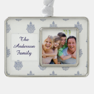 Muster für florale Tapeten Rahmen-Ornament Silber