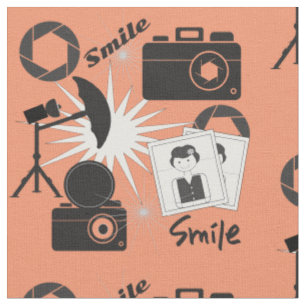 Muster für Fotokamera Smile Fun Fotografen Stoff