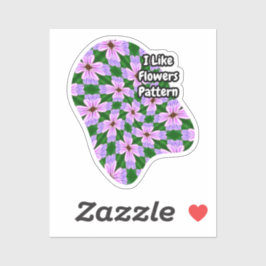 Muster für funkelnd rosa Blume Aufkleber