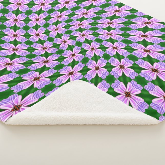 Muster für funkelnd rosa Blume Sherpadecke (3/4)