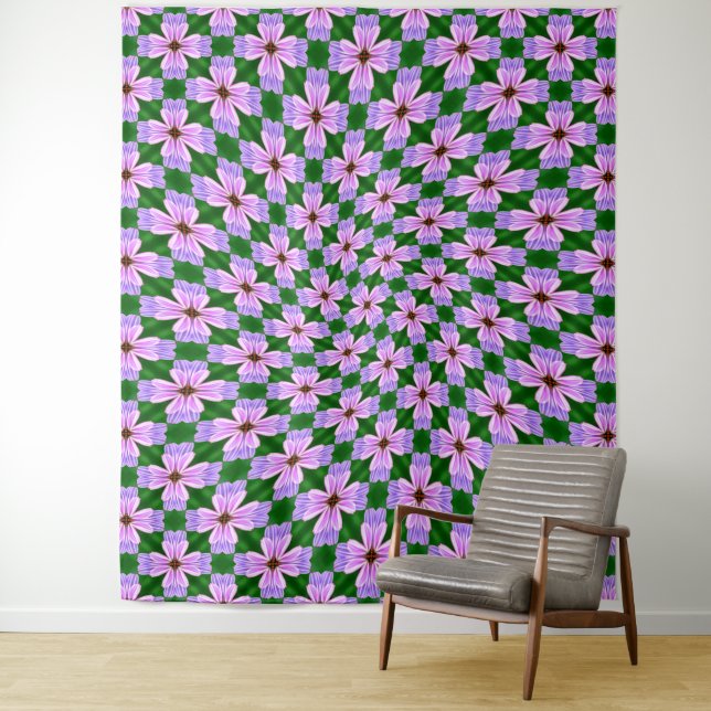 Muster für funkelnd rosa Blume Wandteppich (Beispiel)