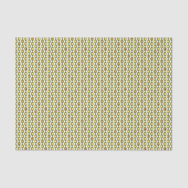 Muster für Funky Retro Olive Bead Custom Colors Seidenpapier (Vorderseite)