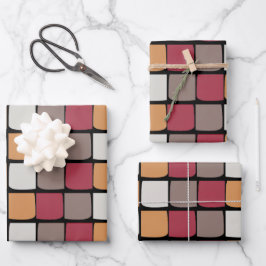 Muster für geometrische Farbblöcke Geschenkpapier Set