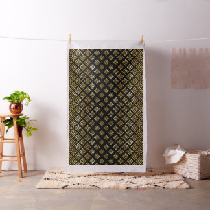 Muster für geometrische Formen aus Gold und Schwar Stoff