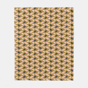 Muster für geometrische Formen   Gold Blush Black Fleecedecke