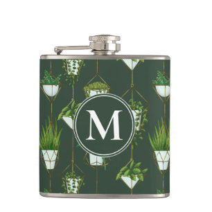 Muster für geometrische Hanging-Haushaltspflanze Flachmann