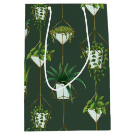 Muster für geometrische Hanging-Haushaltspflanze Mittlere Geschenktüte