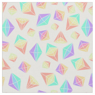 Muster für geometrische Kristalle bei Pastel Rainb Stoff