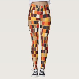 Muster für geometrische, warme Farben Leggings