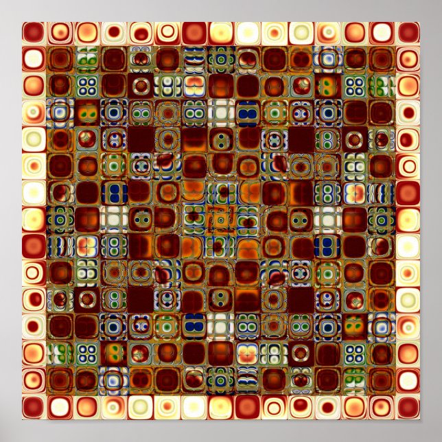 Muster für gepunktete Tiles Poster (Vorne)