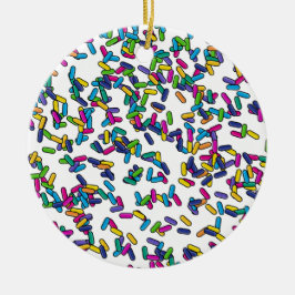 Muster für gescatte Sprinkles Keramik Ornament