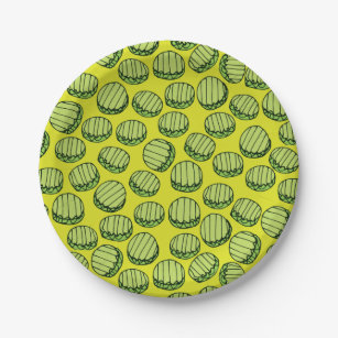 Muster für geschnittene Pickles Pappteller