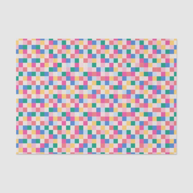 Muster für gespielte Multicolor-Blöcke Seidenpapier (Vorderseite)