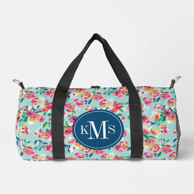 Muster für gestrichene Blume Duffle Bag (Vorderseite)