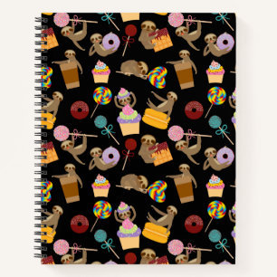 Muster für glatte süße Leckereien Notizbuch