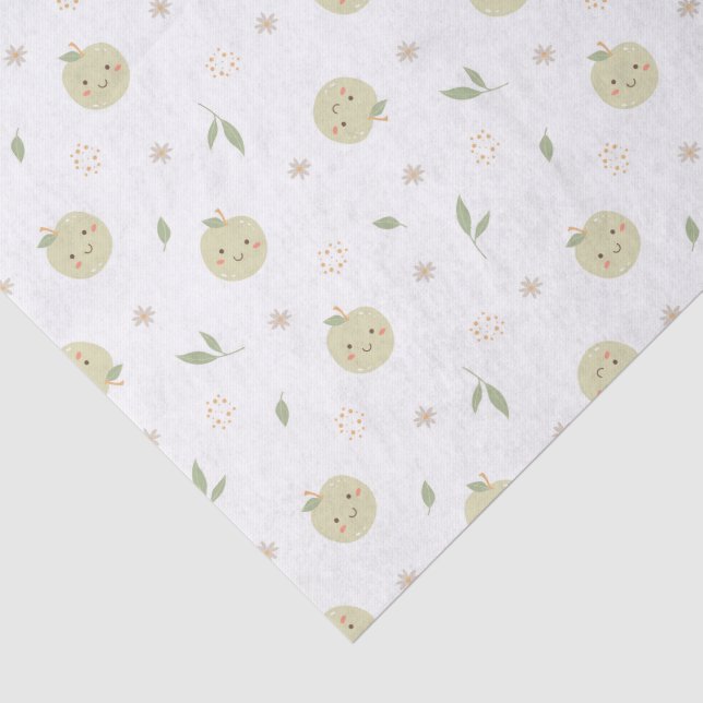 Muster für glückliche Äpfel - Gewebepapier Seidenpapier (Ausschnitt)