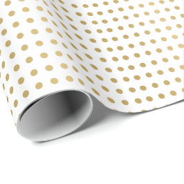 Muster für goldene und weiße Punkte Geschenkpapier