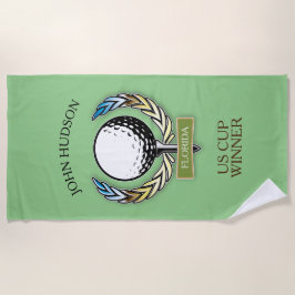 Muster für Golf mit Kleider-Monogramm-Vorlage Strandtuch