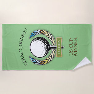 Muster für Golf mit Kleider-Monogramm-Vorlage Strandtuch