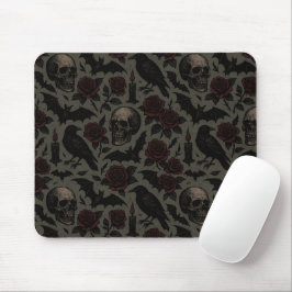 Muster für Gothic Skulls, Crows & Rose Mousepad