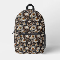 Muster für gotische Skulls und Blume