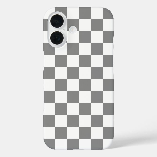 Muster für grau-weiß karierte Karos Case-Mate iPhone Hülle (Rückseite)