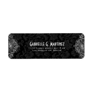 Muster für graue Ornamente und schwarze florale Da