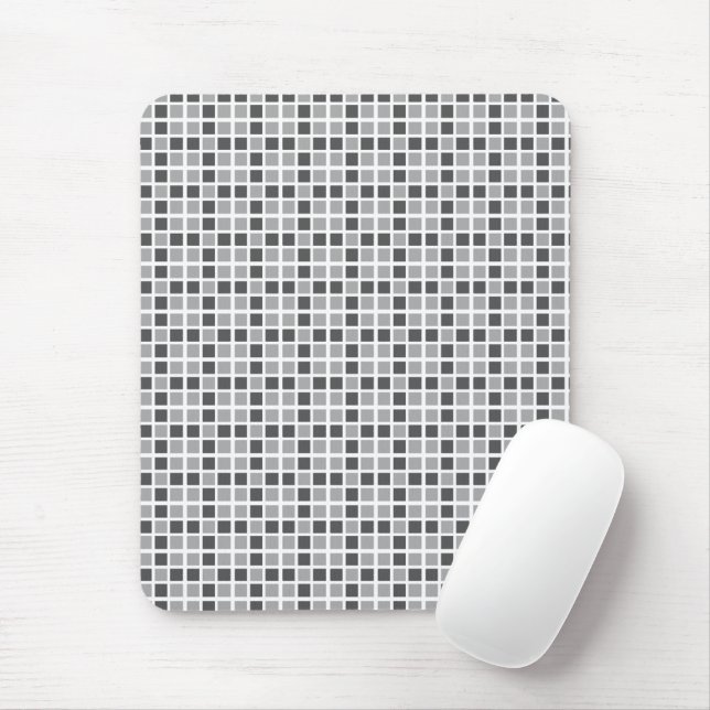 Muster für graue Quadrate Mousepad (Mit Mouse)