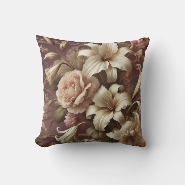 Muster für große Blumenmuster 11 Kissen (Vorderseite)