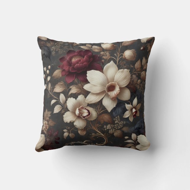 Muster für großes Blumenmotiv 2 Kissen (Rückseite)