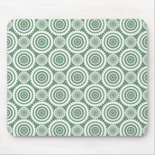 Muster für grün und weiß gestylte Kreise Mousepad