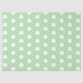 Muster für grün-weiße Polka-Dots Seidenpapier