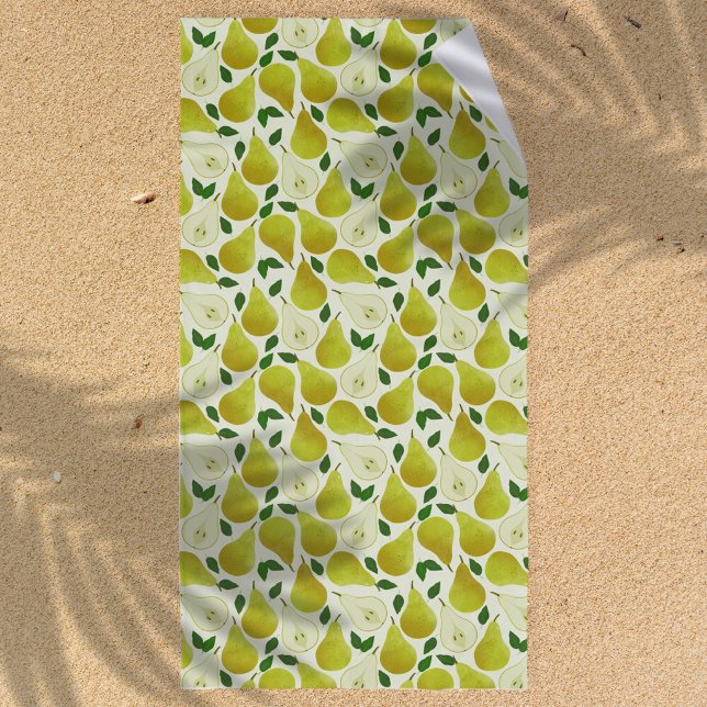 Muster für grüne Birnen Strandtuch (Von Creator hochgeladen)